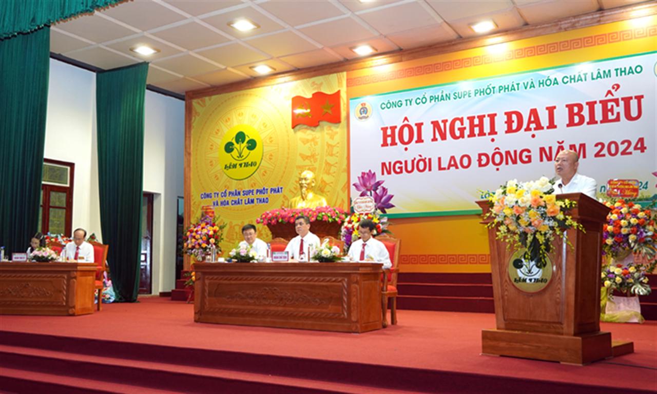 Công ty CP Supe Phốt phát và Hóa chất Lâm Thao tổ chức thành công Hội nghị Đại biểu Người lao động năm 2024