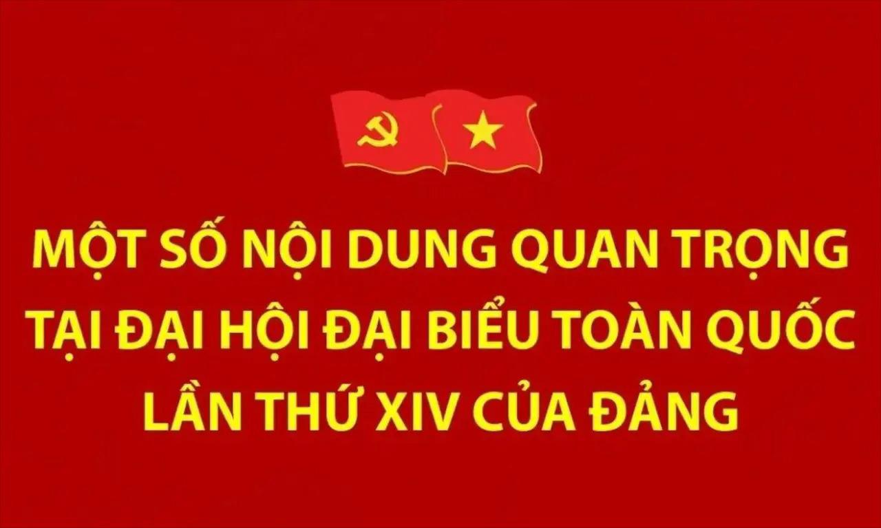 Infographic: Some Important Contents of the 14th National Congress of the Party