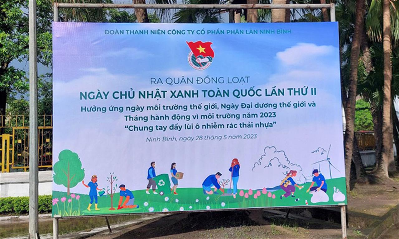 Tuổi trẻ Tập đoàn Hóa chất Việt Nam ra quân đồng loạt "Ngày Chủ nhật Xanh" lần thứ II năm 2023