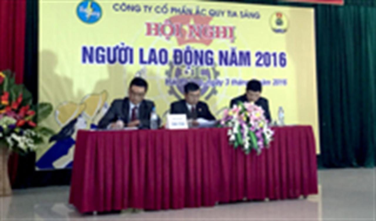 Công ty CP Ắcquy Tia Sáng tổ chức Hội Nghị NLĐ năm 2016