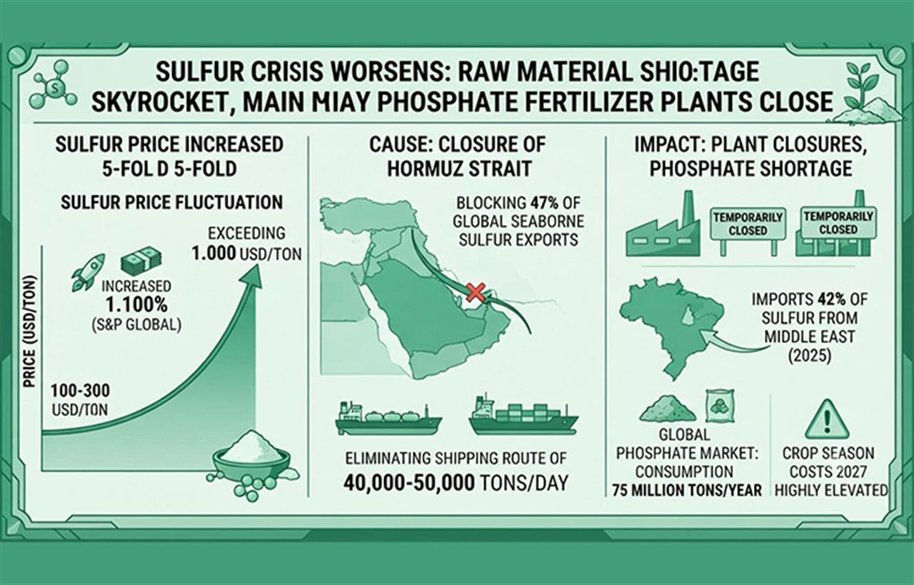 The Sulfur Crisis Deepens: Feedstock Prices Surge as More Phosphate Fertilizer Plants Shut Down