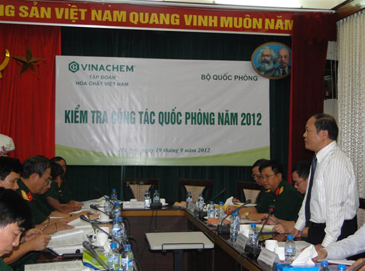Kiểm tra công tác quốc phòng năm 2012 tại Vinachem