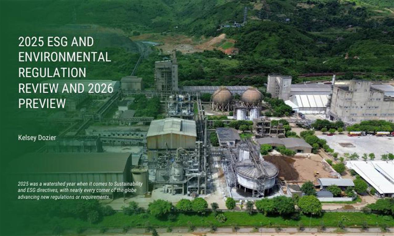 2025 ESG and Environmental Regulation Review and 2026 Preview