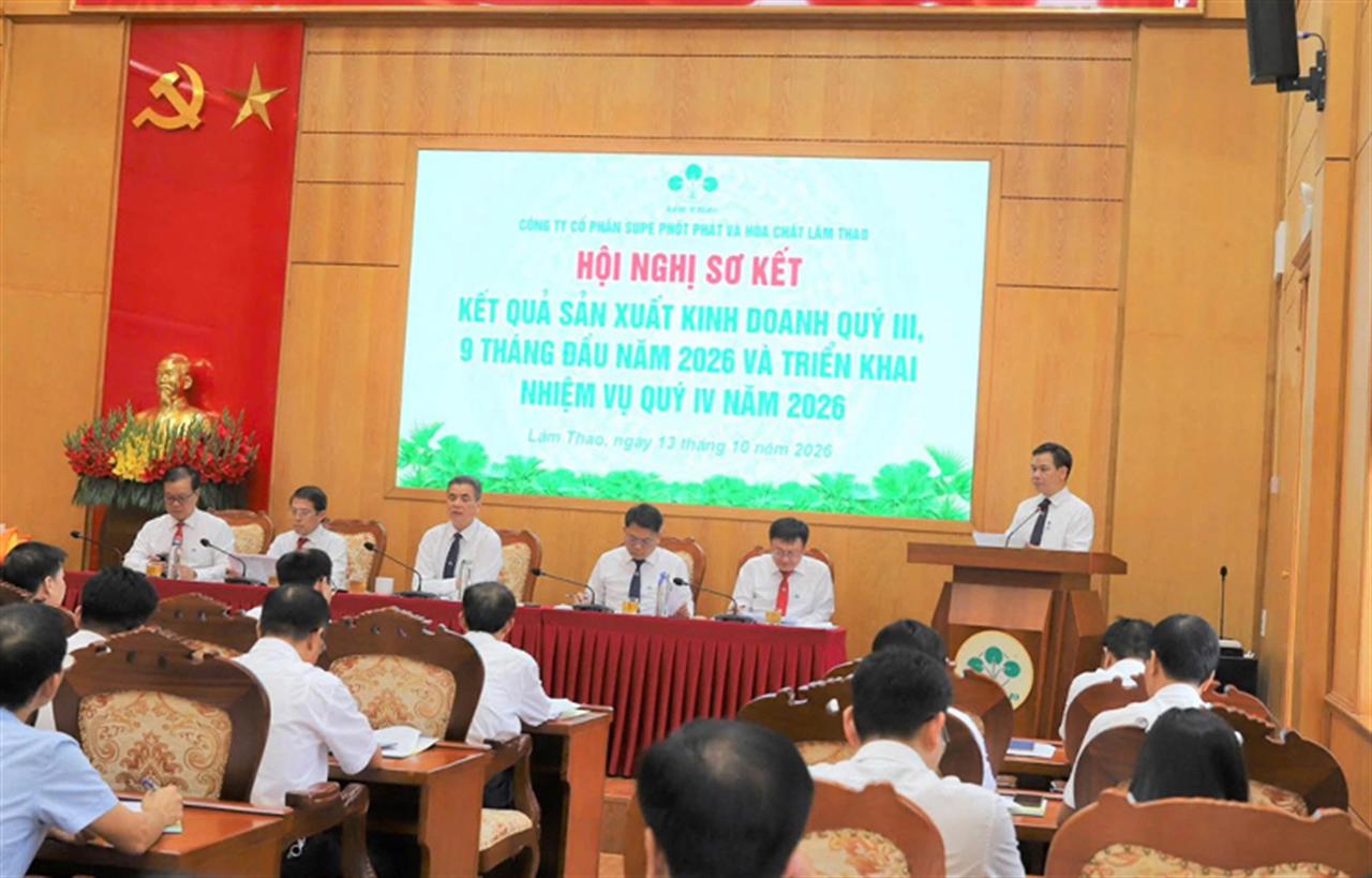 Supe Lâm Thao tập trung thực hiện nhiệm vụ quý IV/2026, bảo đảm việc làm và thu nhập cho người lao động