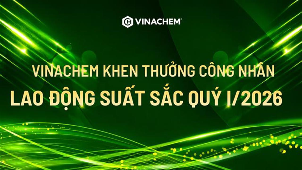 Vinachem khen thưởng 22 lao động xuất sắc quý I/2026