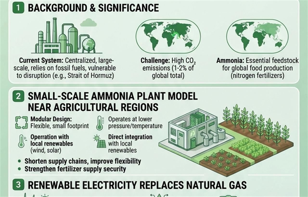 Study Suggests Building Small Ammonia Plants Near Farmland to Cut Emissions