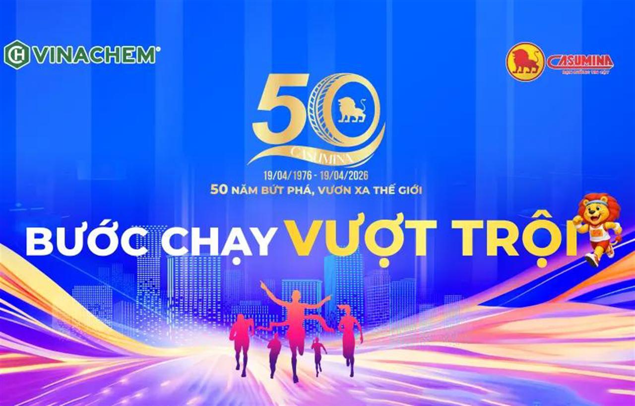 Casumina phát động giải chạy trực tuyến “Bước chạy vượt trội” chào mừng 50 năm thành lập.