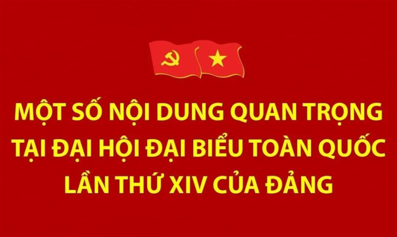 Infographic: Một số nội dung quan trọng tại Đại hội đại biểu toàn quốc lần thứ XIV của Đảng