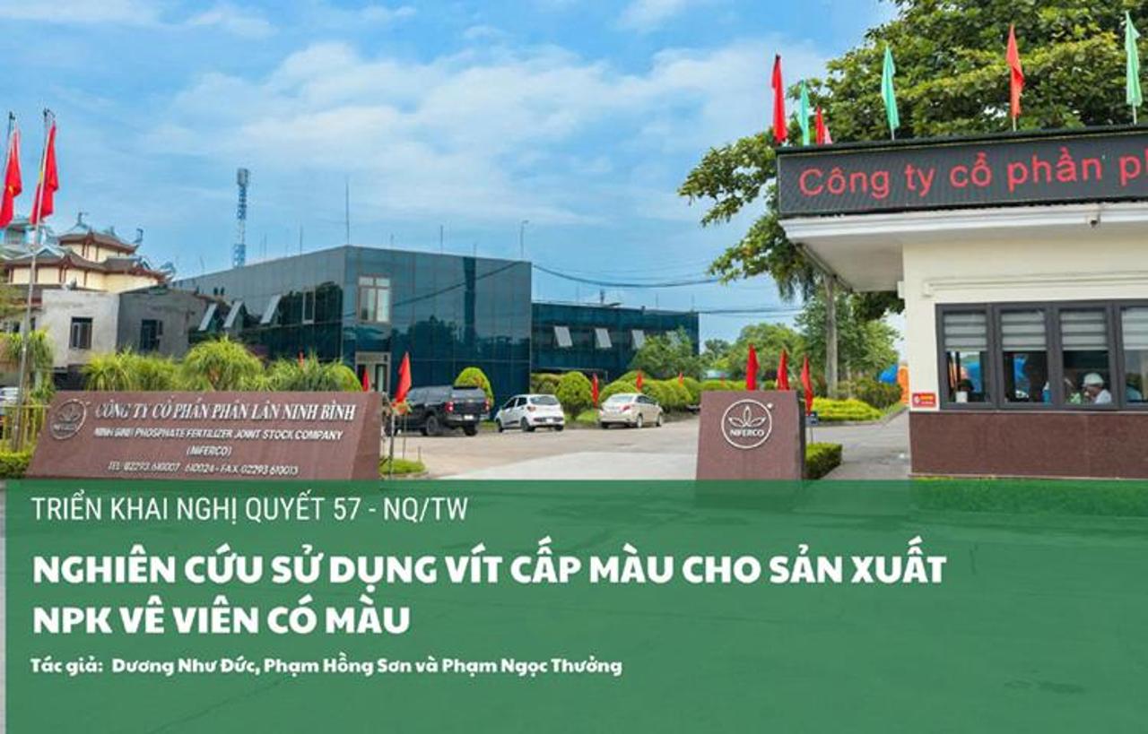 Phân lân Ninh Bình: Cải tiến vít cấp màu, nâng cao hiệu quả sản xuất NPK vê viên