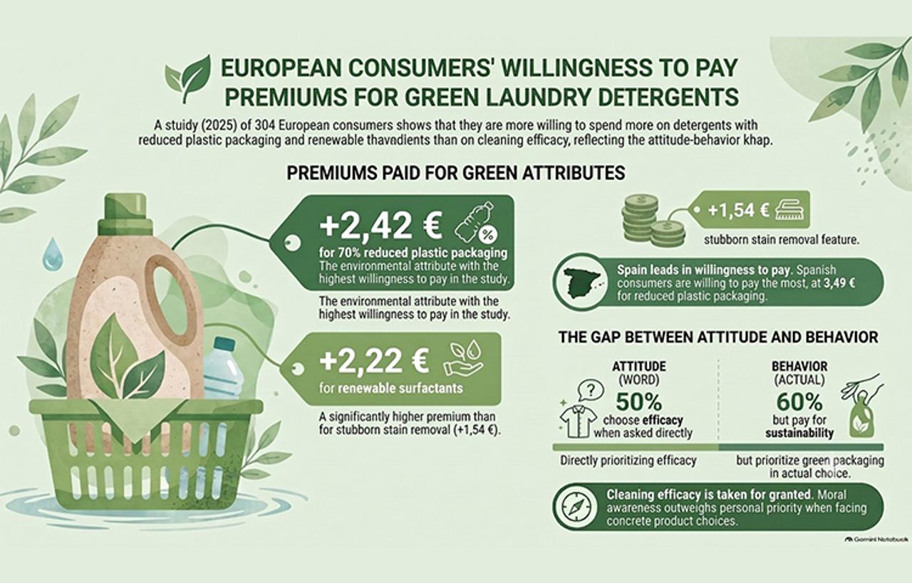 How Much More Will European Consumers Pay for Sustainable Laundry Detergent?