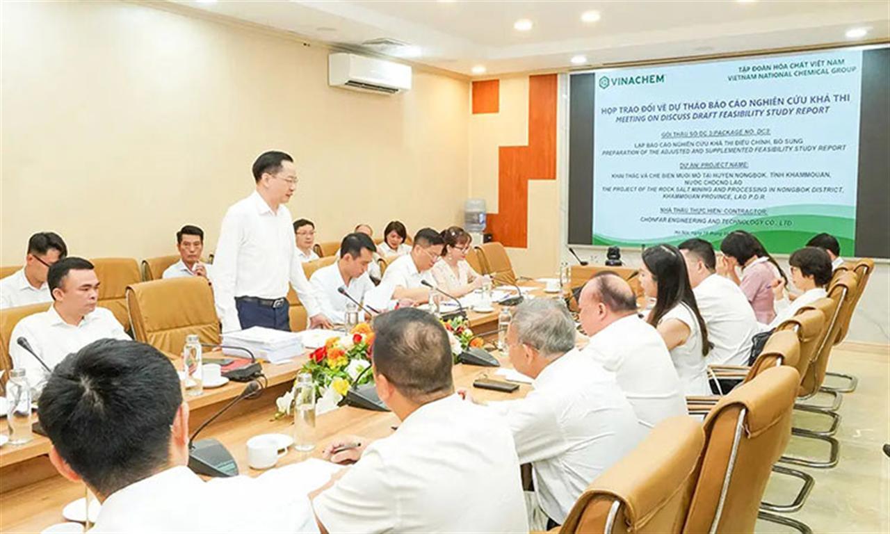 Vinachem works with Contractor Chonfar on the Implementation of Package DC3 – Potassium Rock Salt Mine Exploitation and Processing Project in the Lao PDR