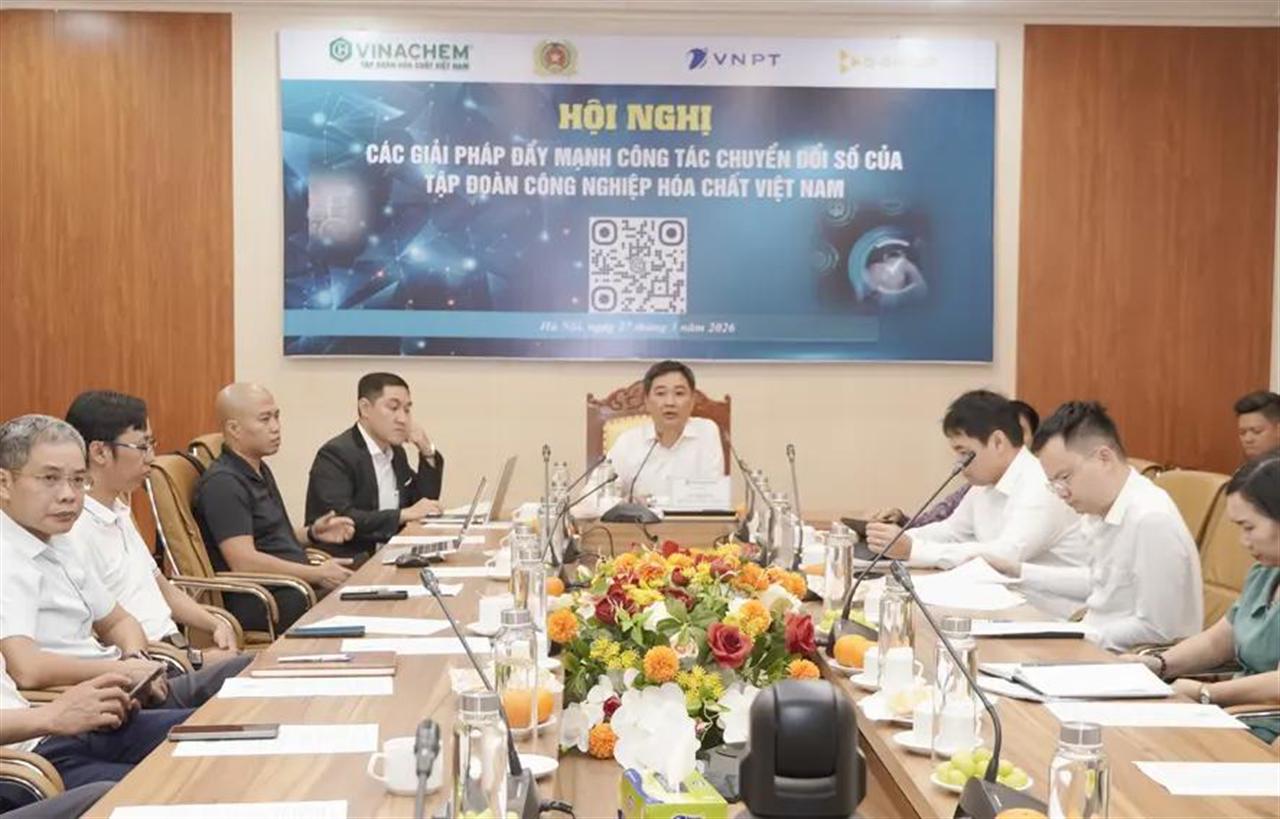 Hội nghị “Các giải pháp đẩy mạnh công tác chuyển đổi số của Tập đoàn Công nghiệp Hóa chất Việt Nam”