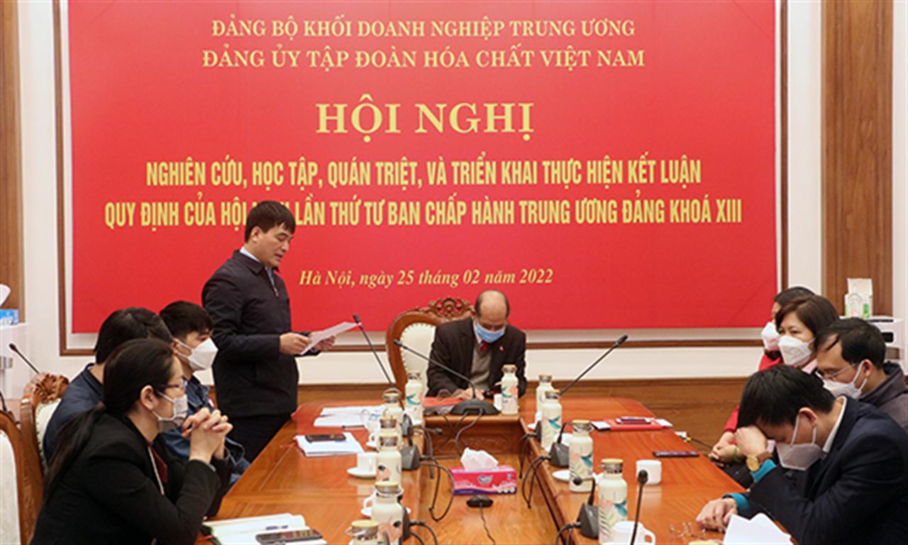 Đảng ủy VINACHEM: Tổ chức học tập triển khai nghị quyết Trung ương 4, Khóa XIII