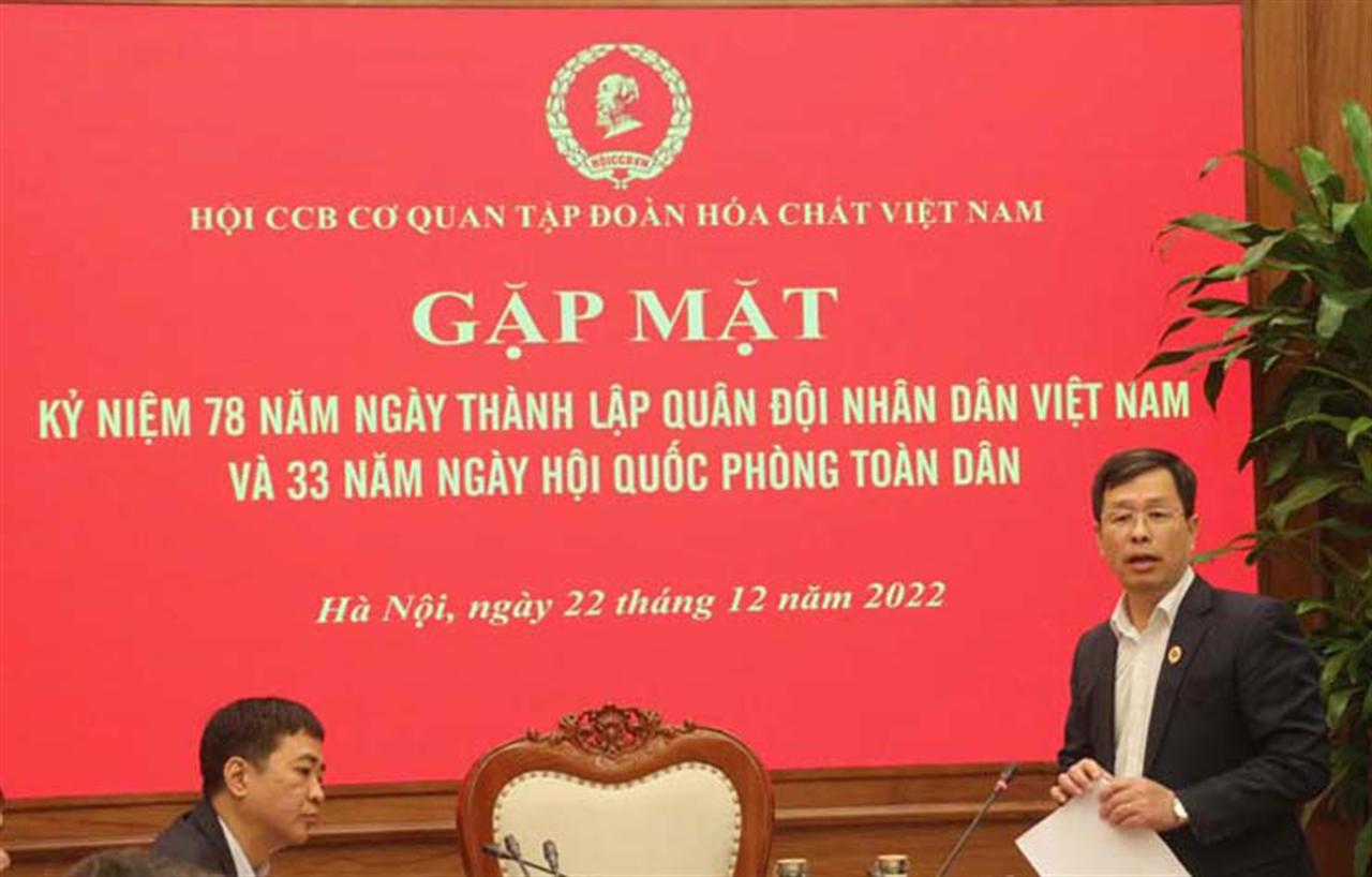 Hội CCB Cơ quan Tập đoàn Hóa chất Việt Nam: Tổ chức gặp mặt kỷ niệm 78 năm ngày thành lập QĐND Việt Nam và 33 năm Ngày hội Quốc phòng toàn dân