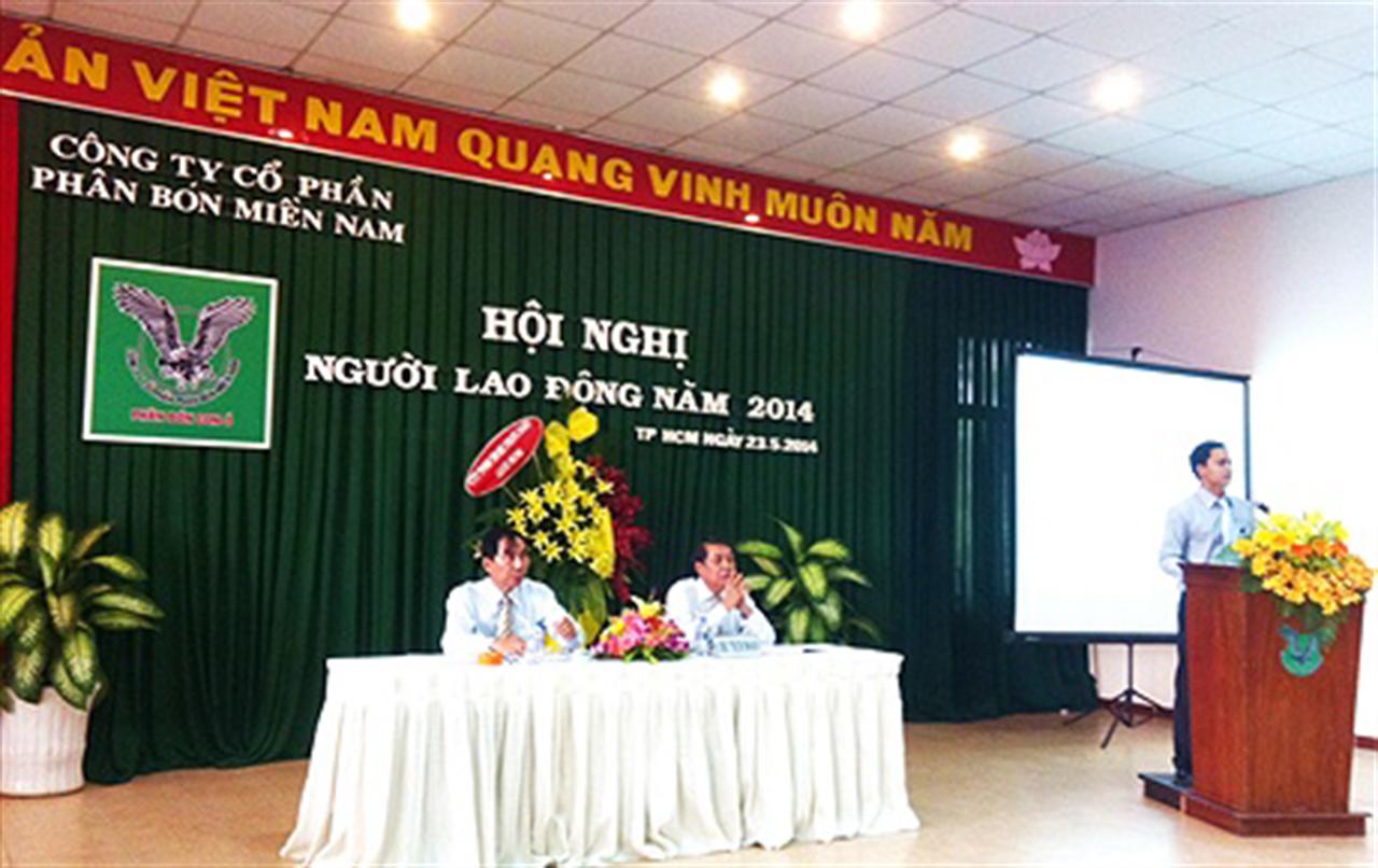 Cty CP Phân bón Miền Nam: Tổ chức Hội nghị người lao động 2014