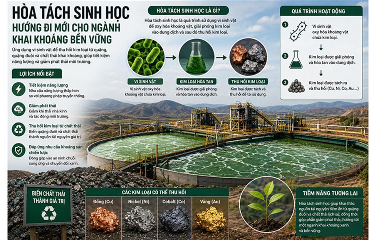 Hòa tách sinh học – hướng đi mới giúp ngành khai khoáng giảm phát thải và khai thác nguồn tài nguyên tiềm ẩn