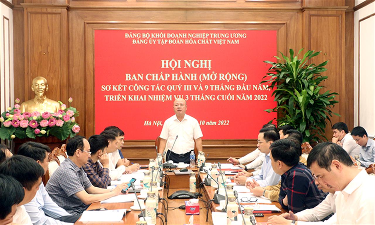 VINACHEM: Hội nghị sơ kết công tác Đảng 9 tháng đầu năm và nhiệm vụ 3 tháng cuối năm 2022