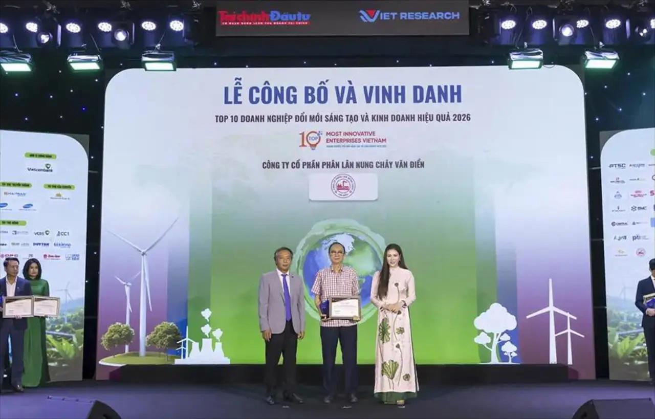 Van Dien Fused Phosphate Fertilizer JSC Ranks in Top 10 Innovative and Efficient Businesses of 2026
