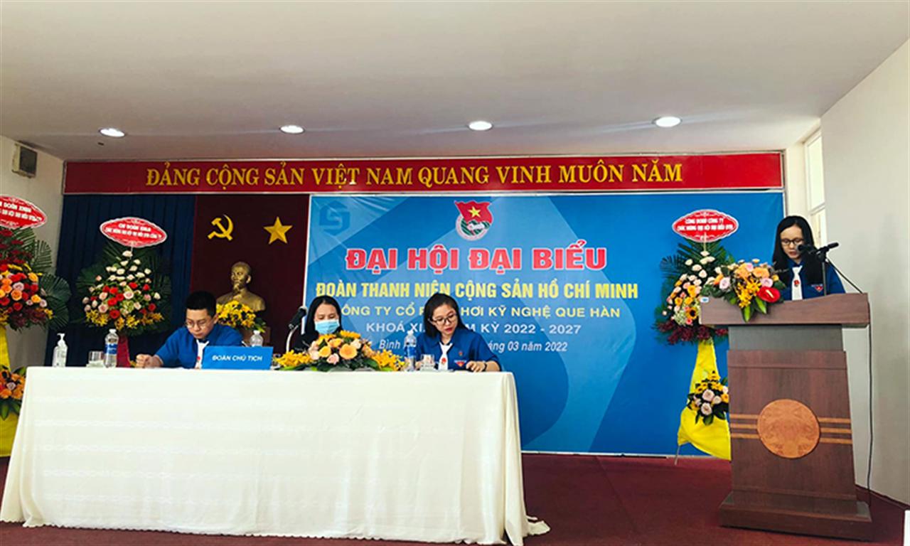 Đại hội Đoàn TNCS HCM Công ty CP Hơi Kỹ nghệ Que hàn lần thứ XI, nhiệm kỳ 2022 - 2027