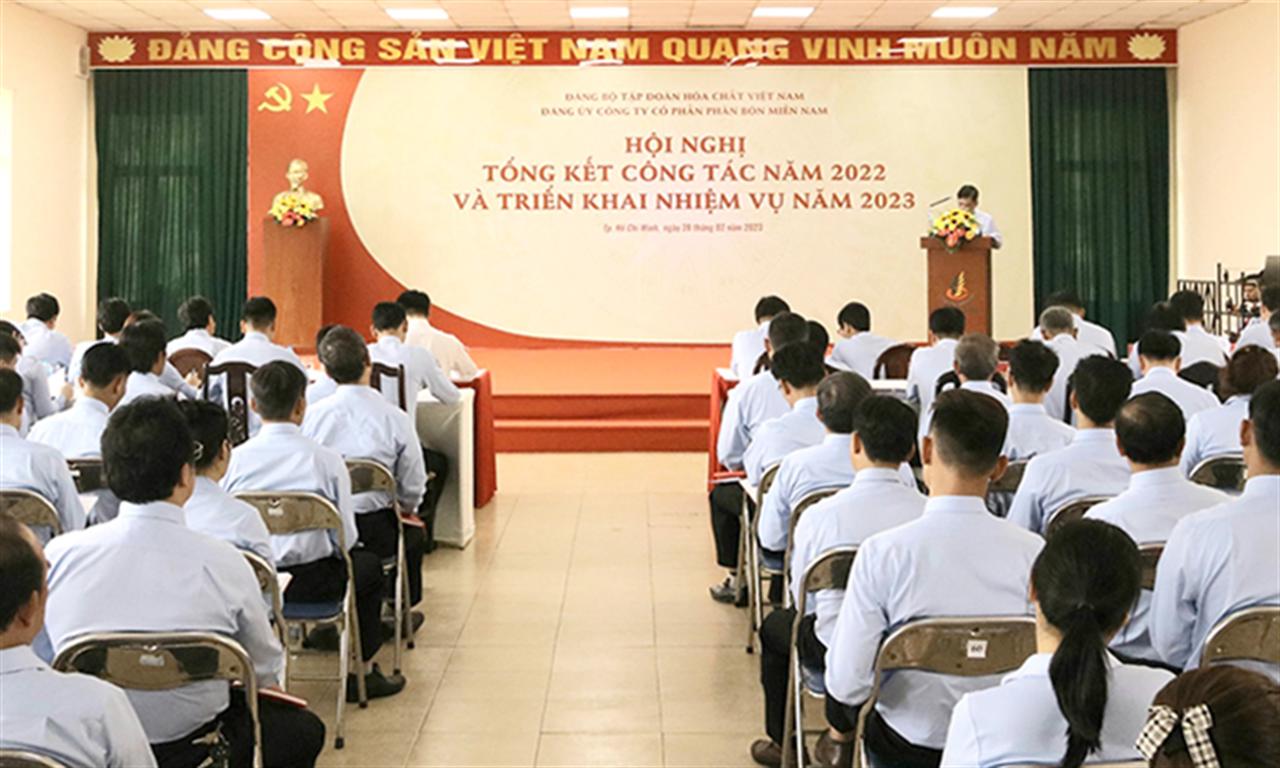 Đảng ủy Phân bón Miền Nam tổ chức Hội nghị tổng kết công tác năm 2022, triển khai nhiệm vụ năm 2023