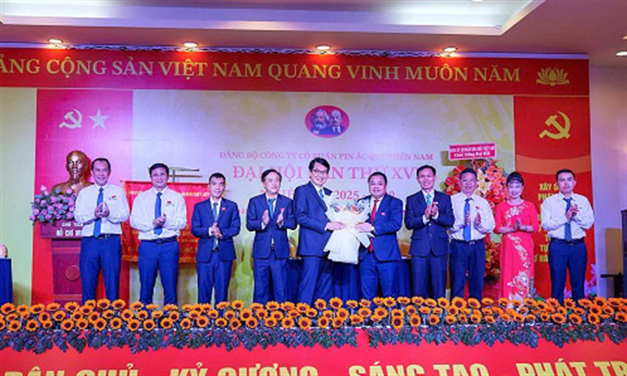Đại hội Đảng bộ Công ty CP Pin Ắc quy miền Nam lần thứ XVI, nhiệm kỳ 2025 - 2030: Kiên định mục tiêu phát triển xanh và bền vững