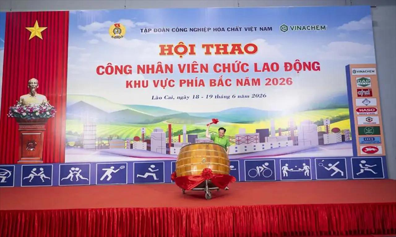 Opening of the 2026 Vinachem Group Northern Region Workers’ Sports Festival