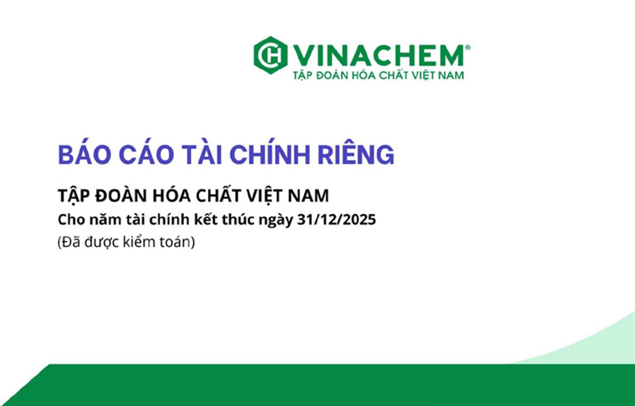 Báo cáo Tài chính riêng: Tập đoàn Hóa chất Việt Nam cho năm tài chính kết thúc ngày 31/12/2025 (Đã được kiểm toán)