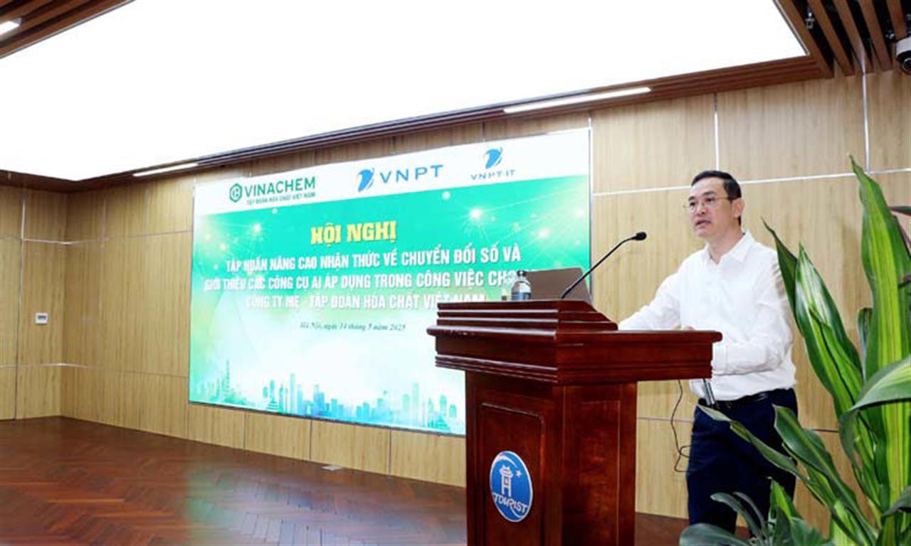 Hội nghị Tập huấn về Chuyển đổi số và Ứng dụng AI cho CBNV Công ty mẹ - Tập đoàn Hóa chất Việt Nam