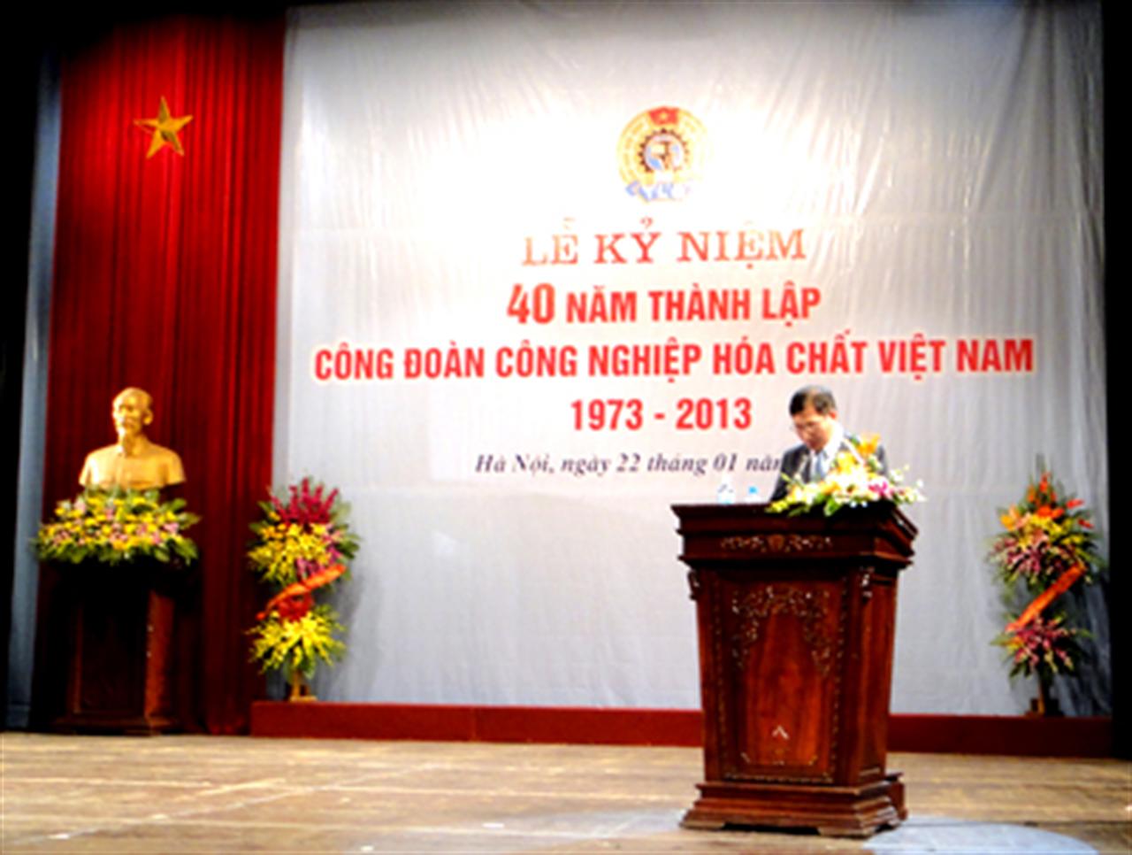 Lễ kỷ niệm 40 năm thành lập Công đoàn Công nghiệp Hóa chất Việt Nam