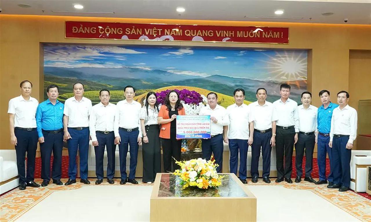 Tập đoàn Hóa chất Việt Nam, Công ty TNHH MTV Apatit Việt Nam hỗ trợ 5 tỷ đồng giúp Lào Cai khắc phục thiệt hại do mưa lũ