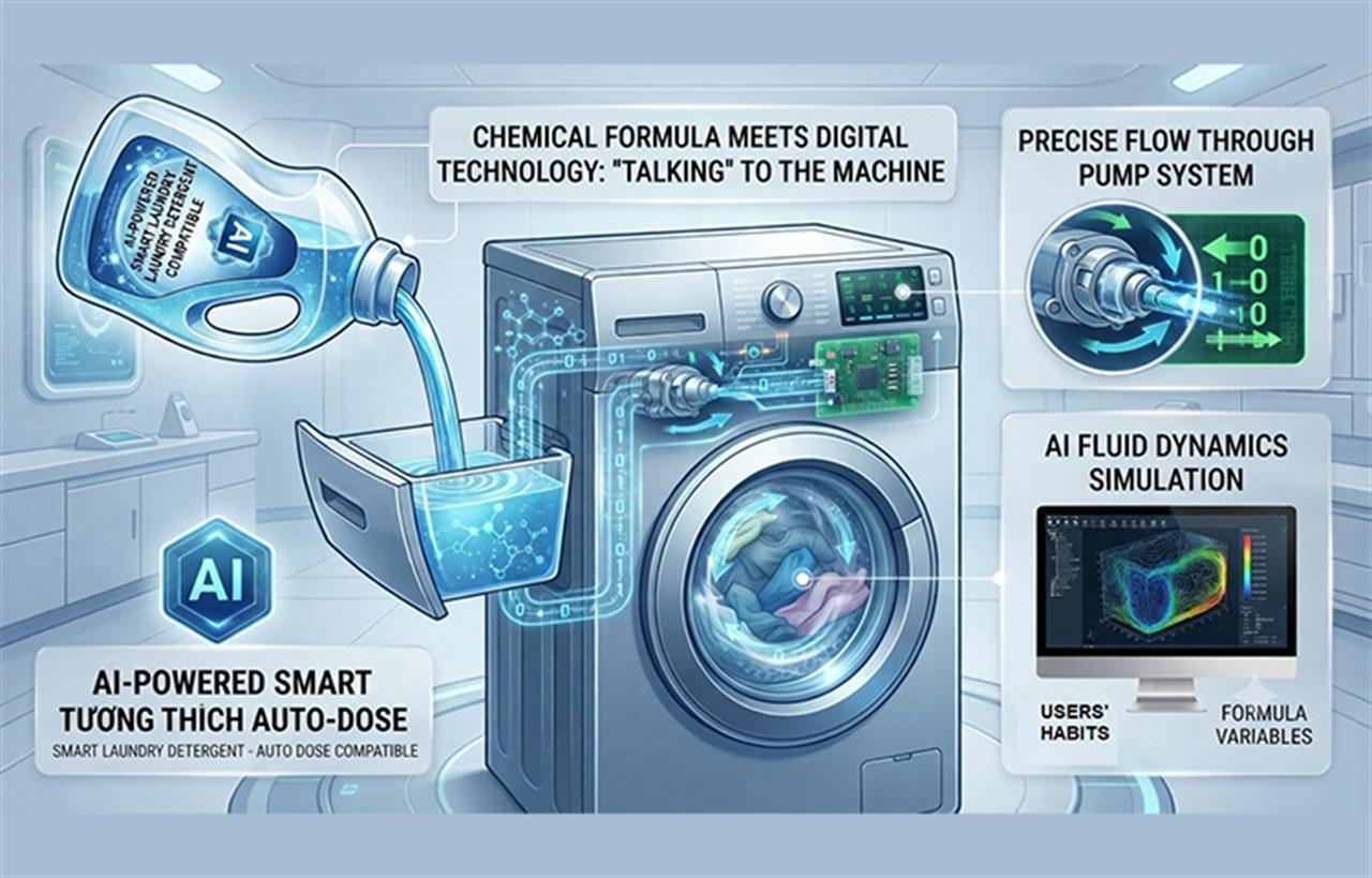 Detergent Engineered Specifically for Auto-Dose Washing Machines: When Chemical Formulas Have to "Talk" to the Machine