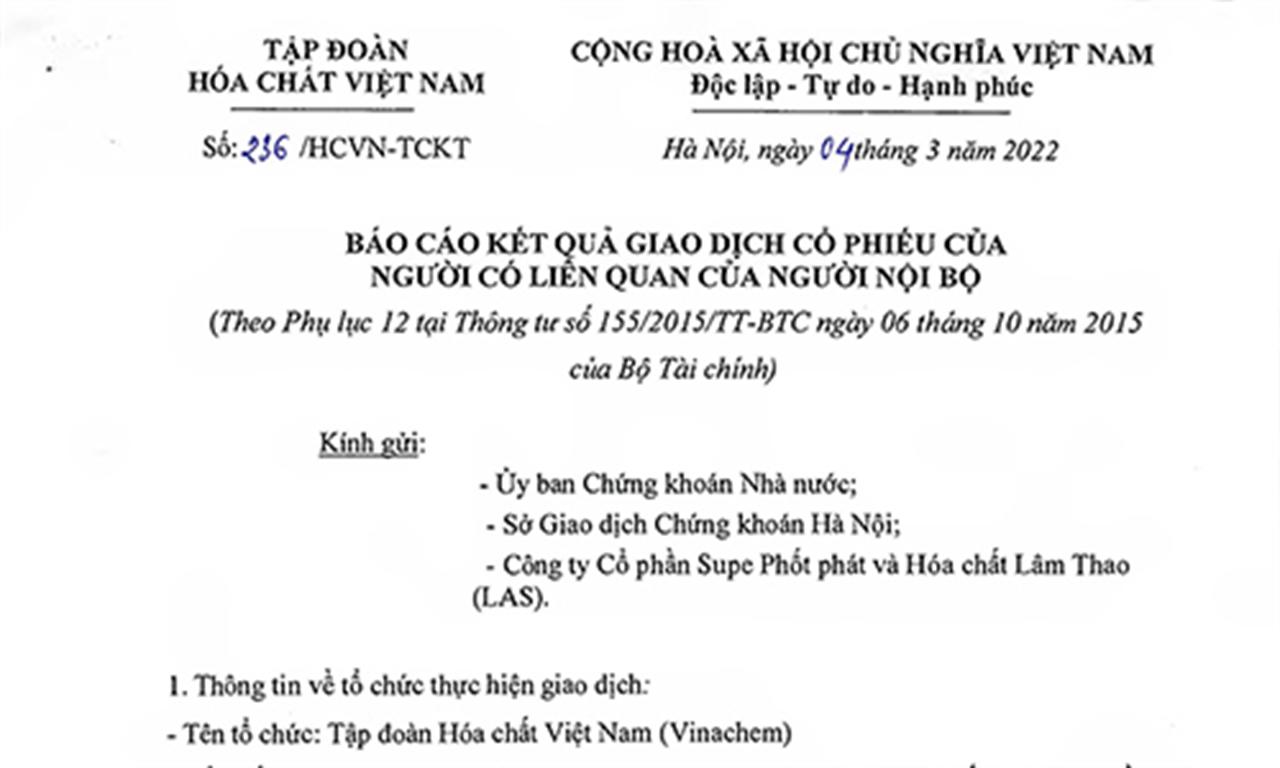 Báo cáo kết quả giao dịch cổ phiếu của người có liên quan của người nội bộ (Theo Phụ lục 12 tại Thông tư số 155/2015/TT-BTC ngày 06 tháng 10 năm 2015 của Bộ Tài chính)