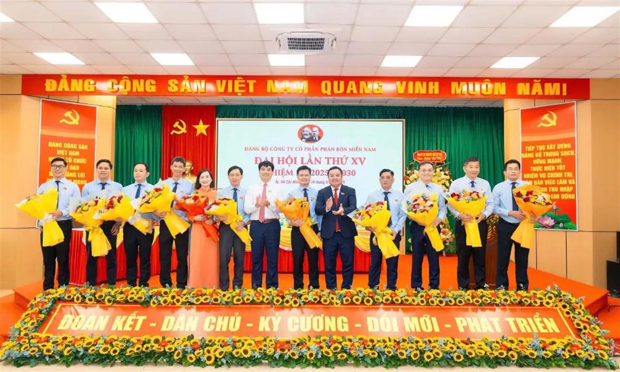 ĐẠI HỘI ĐẢNG BỘ CÔNG TY CP PHÂN BÓN MIỀN NAM LẦN THỨ XV, NHIỆM KỲ 2025-2030 THÀNH CÔNG TỐT ĐẸP