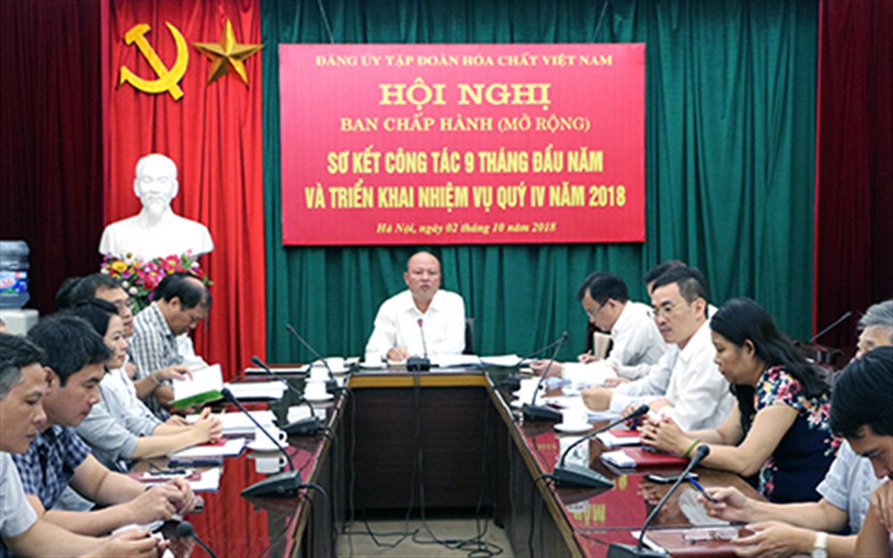 Đảng ủy VINACHEM: Sơ kết công tác 9 tháng đầu năm 2018