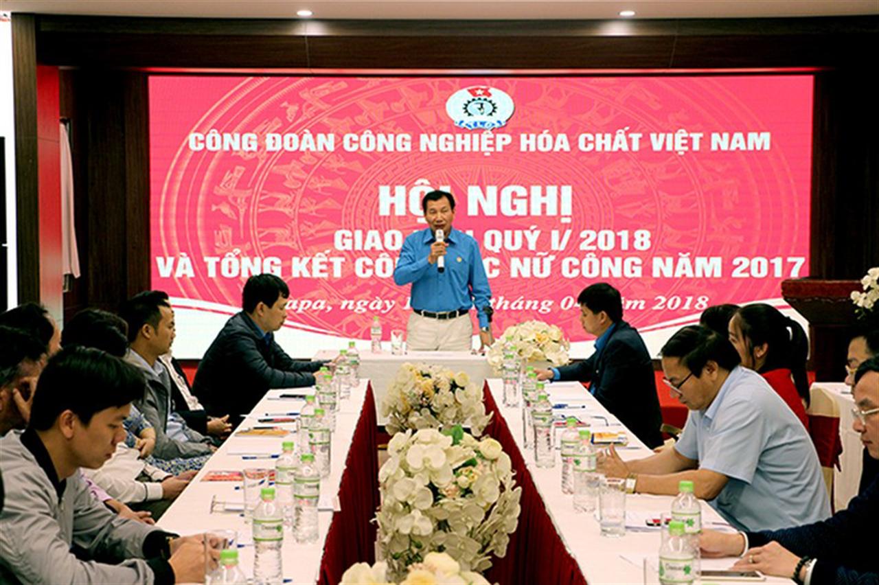 Công đoàn CN Hóa chất VN: Hội nghị giao ban Quý I/2018