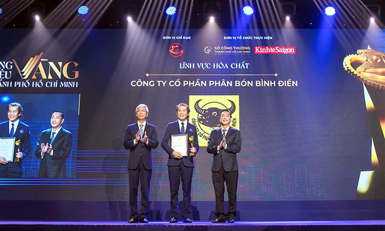 Bình Điền lần thứ 2 đạt Thương hiệu Vàng Tp. Hồ Chí Minh