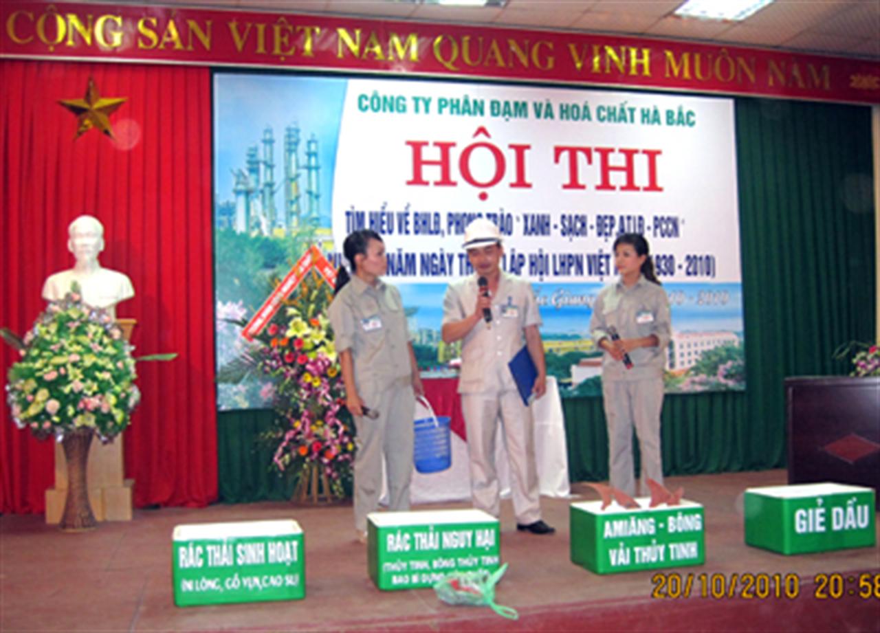HANICHEMCO tổ chức Hội thi tìm hiểu về công tác BHLĐ, phong trào Xanh - Sạch - Đẹp, bảo đảm ATVSLĐ, PCCN