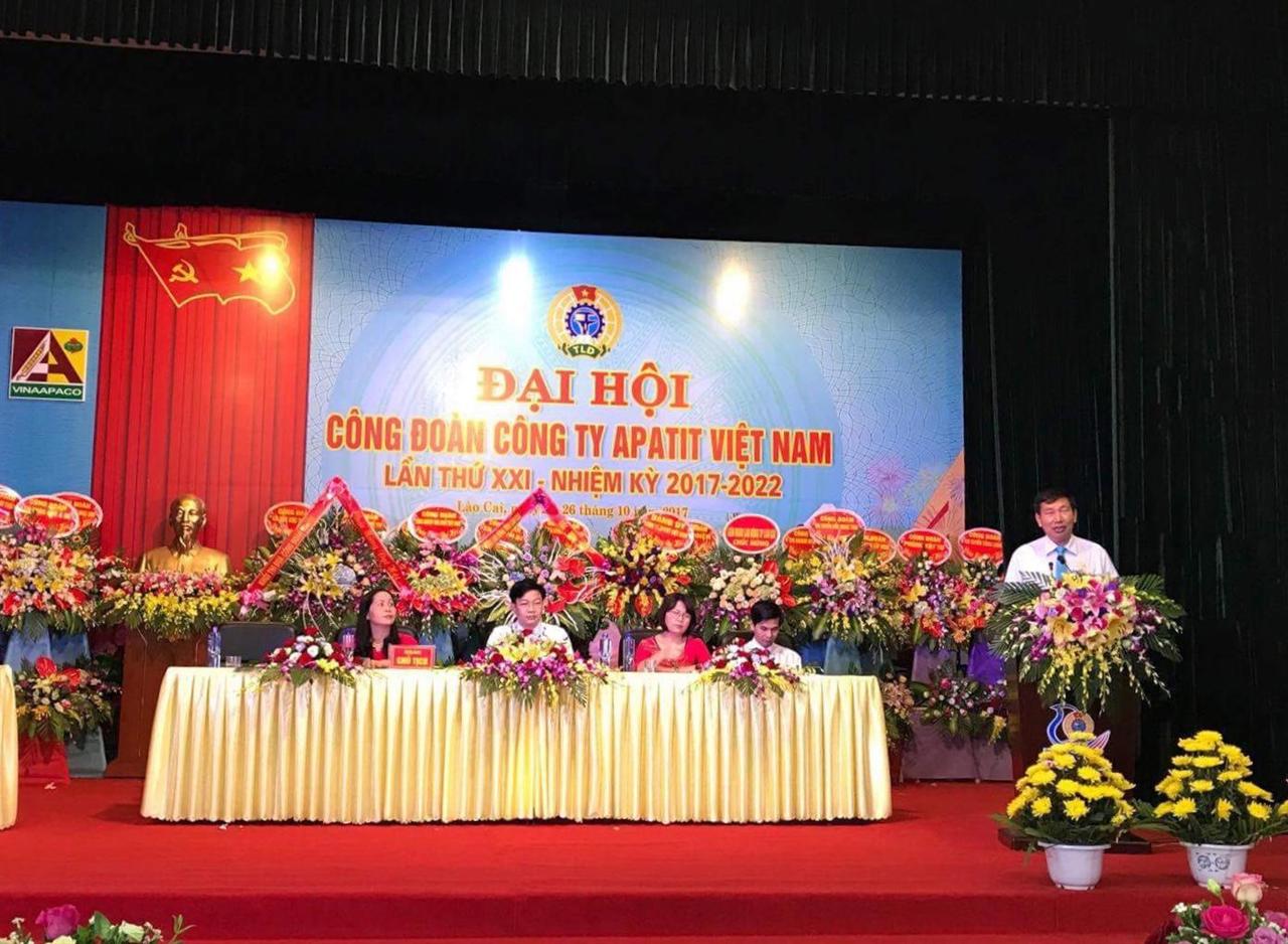 Đại hội Công đoàn Công ty Apatit Việt Nam lần thứ XXI, nhiệm kỳ 2017 – 2022