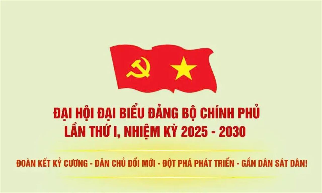 Công tác chuẩn bị, tổ chức Đại hội đại biểu  Đảng bộ Chính phủ lần thứ I, nhiệm kỳ 2025 - 2030