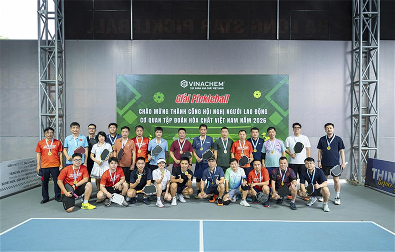 Pickleball kết nối cán bộ, người lao động Vinachem