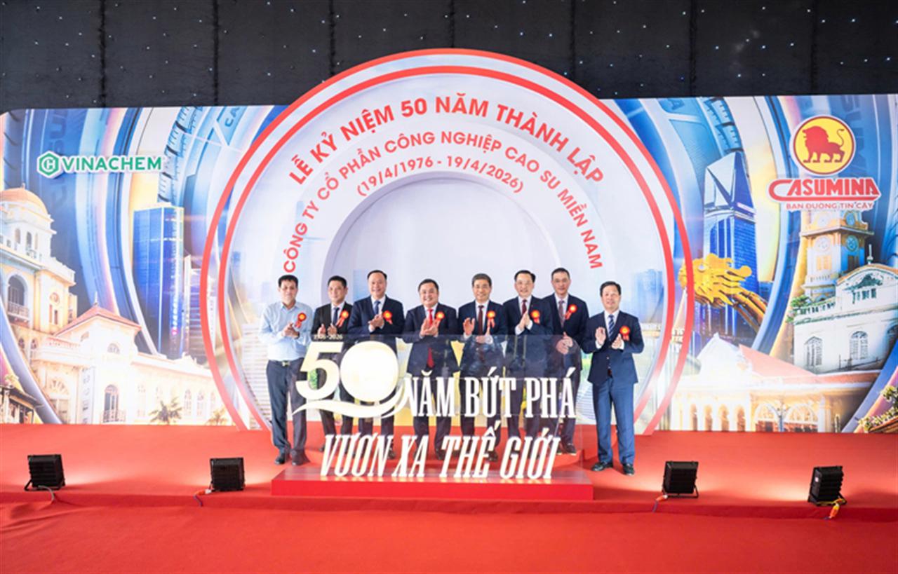 Công ty cổ phần Công nghiệp Cao su Miền Nam (Casumina) tổ chức Lễ kỷ niệm 50 năm ngày thành lập