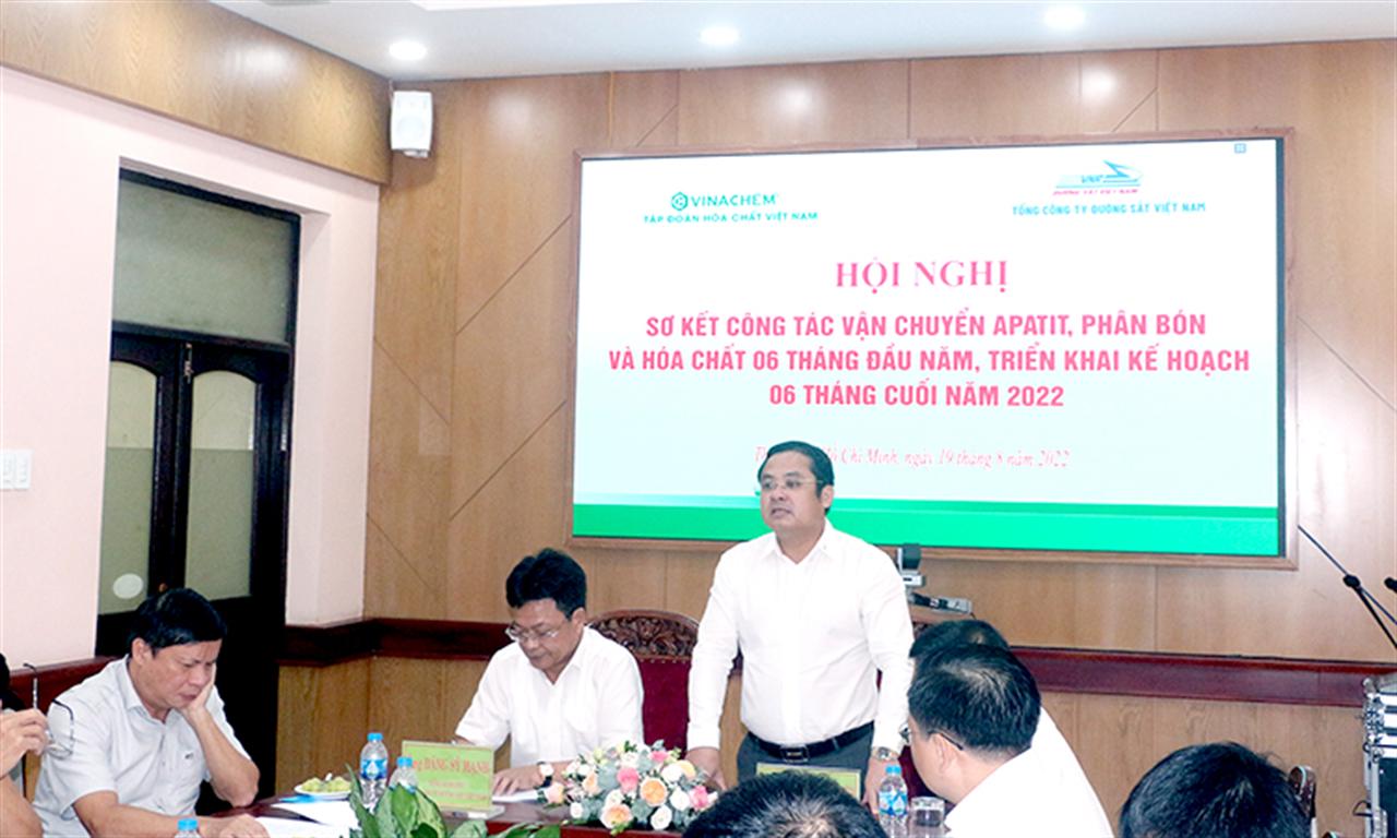 Hội nghị sơ kết công tác vận chuyển apatit, phân bón và hóa chất bằng đường sắt 6 tháng đầu năm 2022