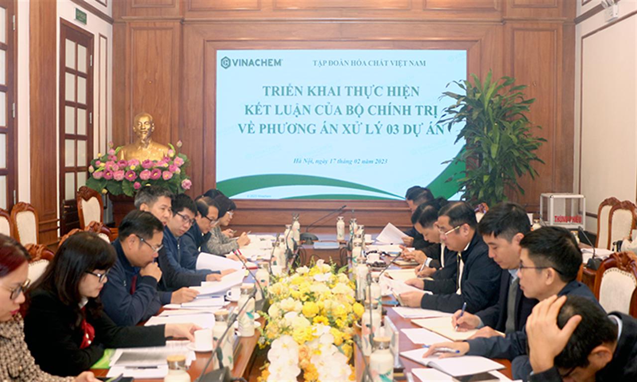 Triển khai thực hiện Kết luận của Bộ Chính trị về phương án xử lý 03 dự án (Đạm Ninh Bình, Đạm Hà Bắc và DAP số 2 - Vinachem)