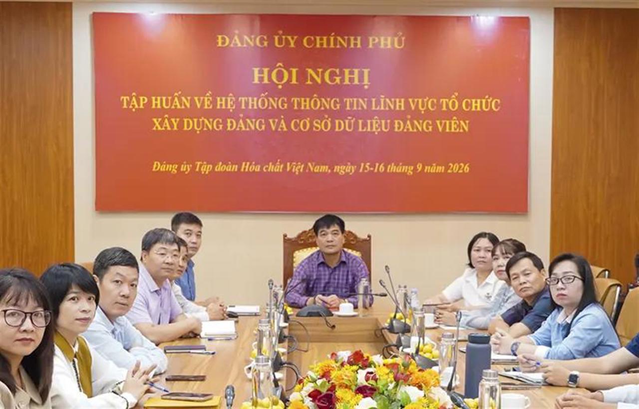 Đảng ủy Vinachem tham gia tập huấn sử dụng Hệ thống thông tin lĩnh vực Tổ chức xây dựng Đảng