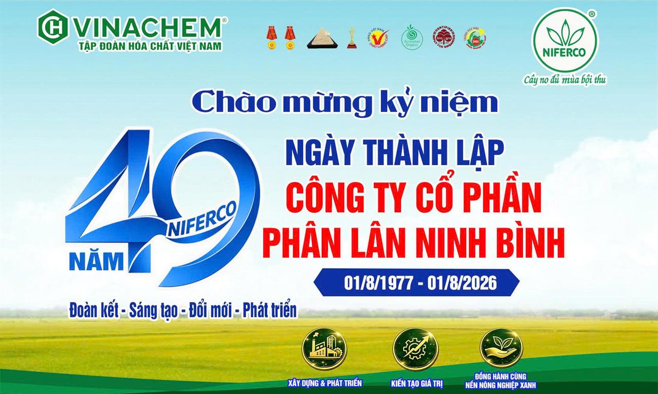 Chúc mừng kỷ niệm ngày thành lập Công ty Cổ phần Phân lân Ninh Bình: Gần 50 năm gìn giữ chất lượng, vững xây niềm tin
