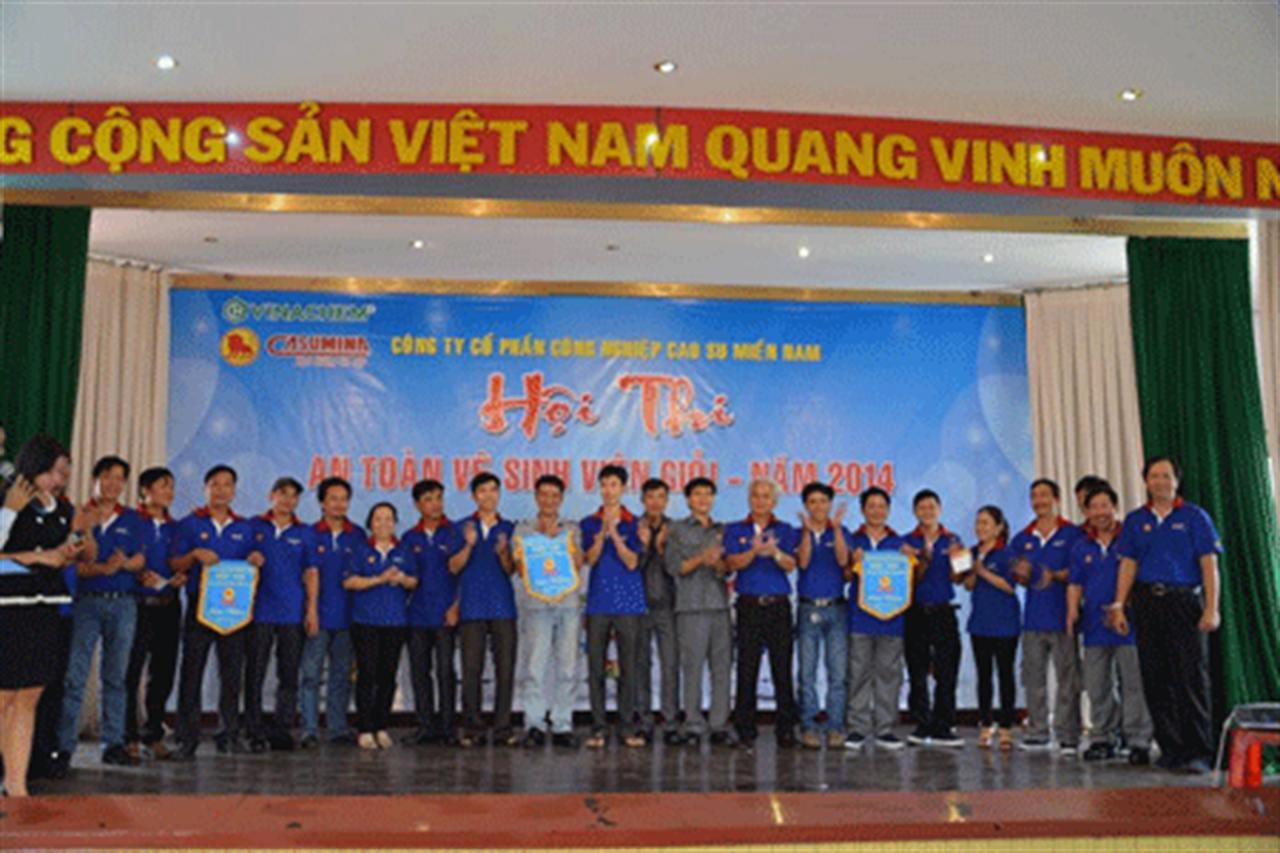 Công ty CP Công nghiệp Cao su Miền Nam tổ chức  Hội thi An toàn vệ sinh viên giỏi năm 2014