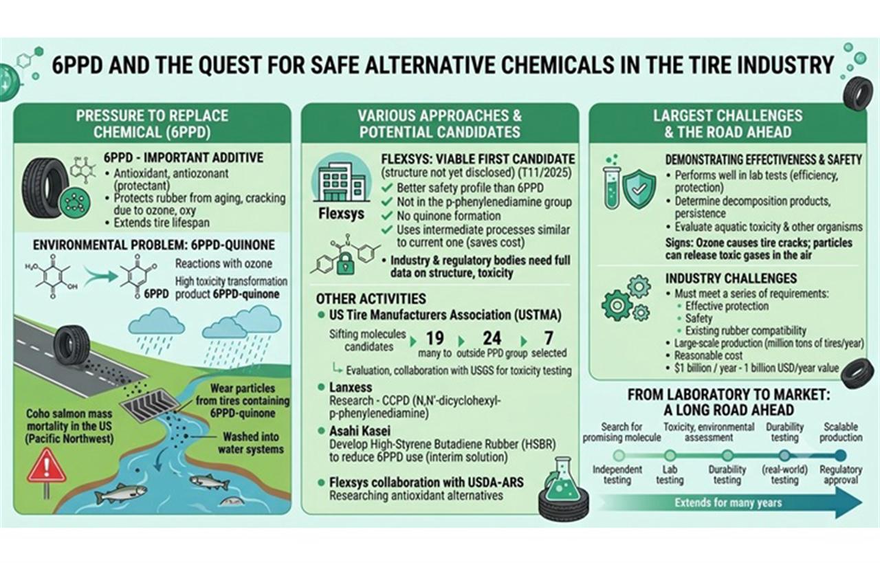 6PPD and the Search for a Safer Chemical Alternative for the Tire Industry