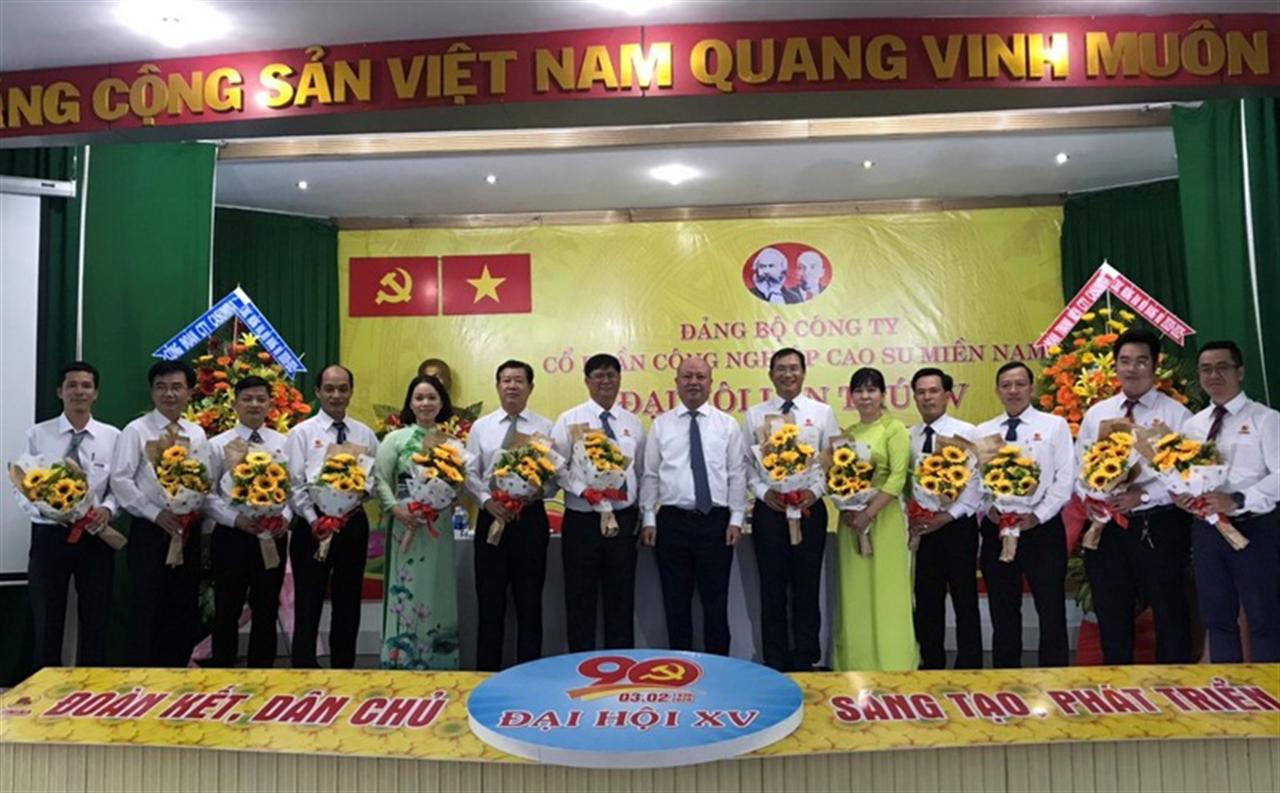 Đại hội Đảng bộ Công ty CP Công nghiệp Cao su Miền Nam: Giá trị Sản xuất công nghiệp tăng 14%