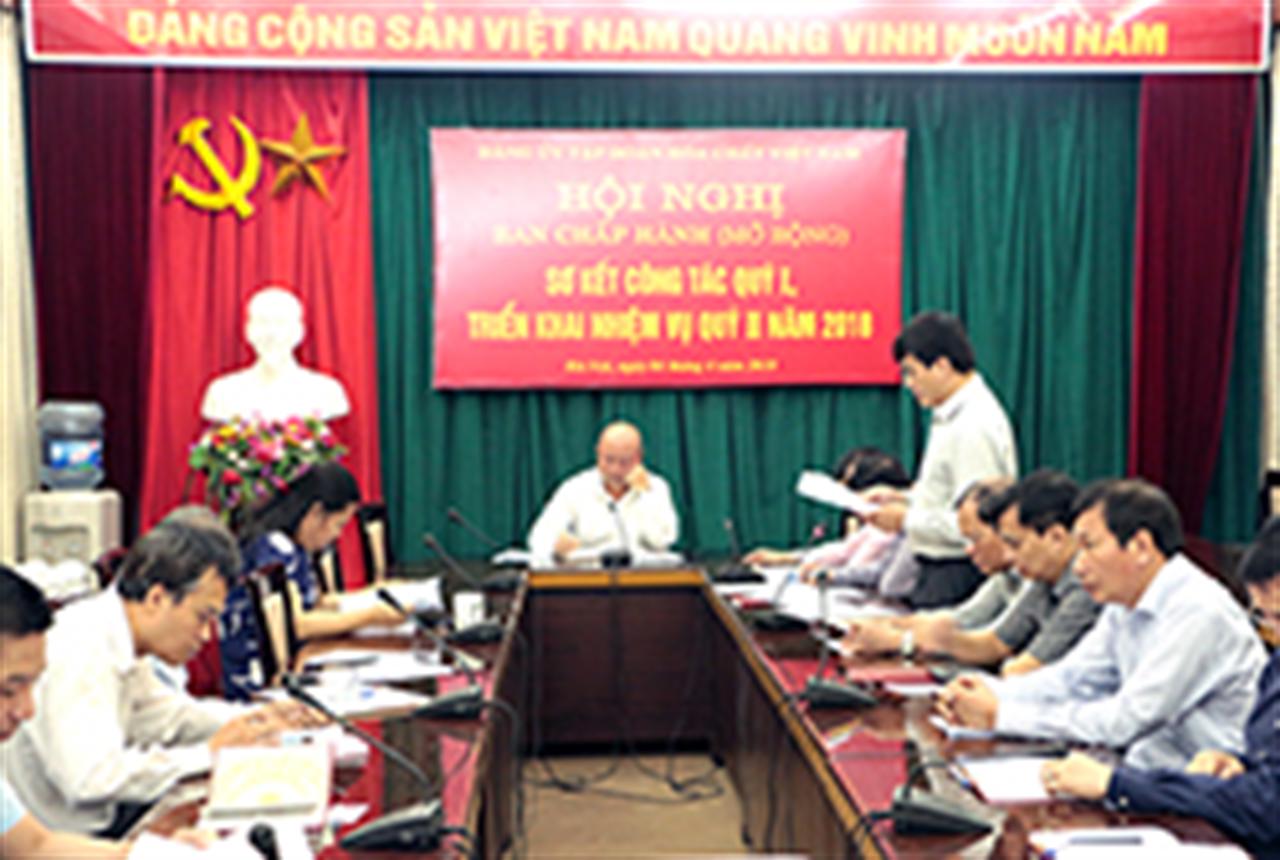 Đảng ủy VINACHEM: Hội nghị sơ kết quý I và triển khai nhiệm vụ công tác quý II/2018