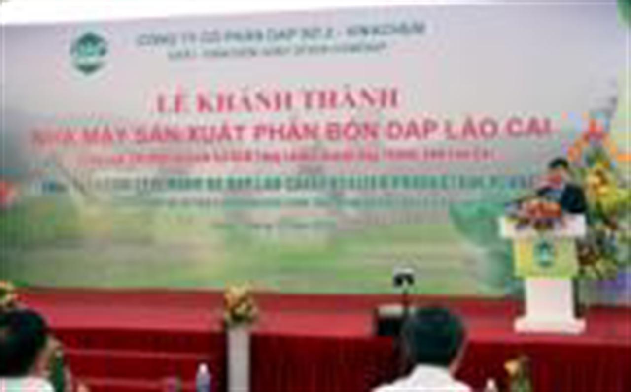 Inauguration ceremony of DAP No.2 Lao Cai Fertilizer production Plant